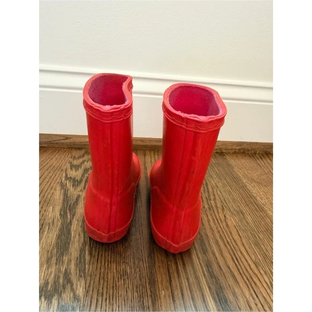 Hunter Kids Pink Classic Waterproof Rain Boot Sz 6